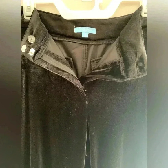 Woman’s Draper James Black Velvet Sequined Accent Holiday Workwear Pants Size 12 - Picture 7 of 13